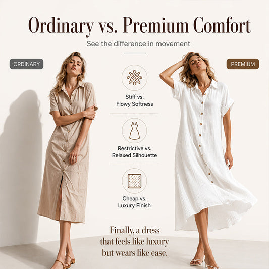 ⌛Limited-Time Offer-Women's Short Sleeve Shirt Dress