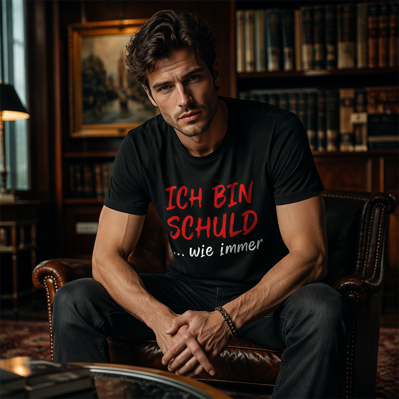⏳ LIMITED-TIME 50% OFF! 🖤Funny German Slogan Men’s Crew Neck T-Shirt, Casual Short Sleeve Black Daily Wear Top