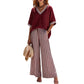 Women's Casual Striped Two-Piece Set
