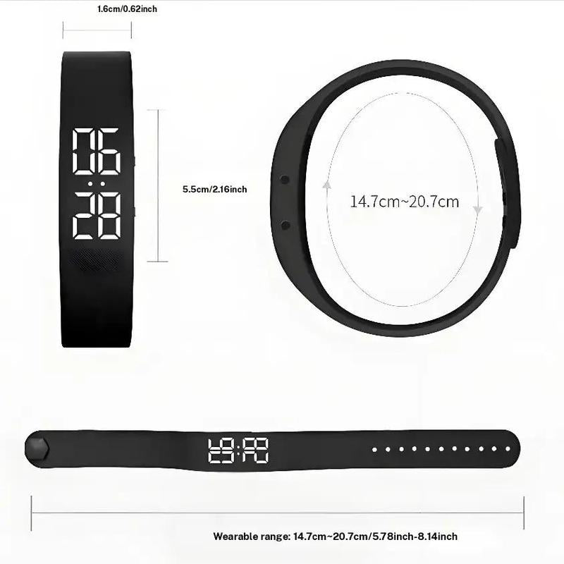 ⌚50% OFF NOW ! 🏃Student Digital Sports Wristband – Pedometer Vibration Alarm Silicone Watch for Kids Teens