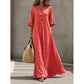 Women's V-Neck Ruffle Sleeve Maxi Dress