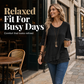 Women's Asymmetric Casual Solid Round Neck Top