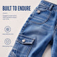 Women’s Knee Length Denim Cargo Shorts with Pockets