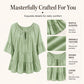 🔥Must-Have👚 Ruffle Tiered Top with 3/4 Sleeves - Elegant Movement & Soft Texture for Effortless Chic