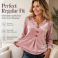 Women's Casual Velvet Long Sleeve Top