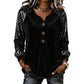 Women's Casual Velvet Long Sleeve Top