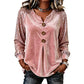 Women's Casual Velvet Long Sleeve Top