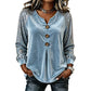 Women's Casual Velvet Long Sleeve Top