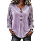 Women's Casual Velvet Long Sleeve Top