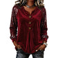 Women's Casual Velvet Long Sleeve Top