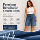 ⌛Limited-time offer-Women's Classic Straight-Leg Denim Crop Pants