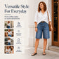 ⌛Limited-time offer-Women's Classic Straight-Leg Denim Crop Pants