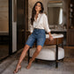 ⌛Limited-time offer-Women's Classic Straight-Leg Denim Crop Pants