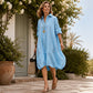 Women's Casual Button Down Shirt Dress