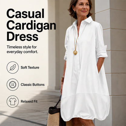 Women's Casual Button Down Shirt Dress