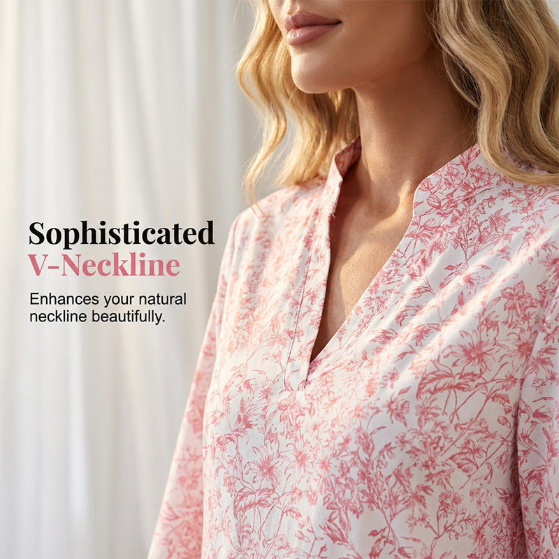 🏖️Summer Hot Sale 50% OFF🏝️👚Women's Floral Print V-Neck Tiered Dress✨