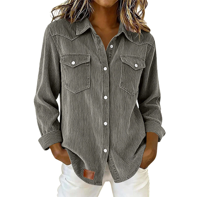 Bestseller🏆 Flap-Pocket Button-Front Top – Soft Ribbed Knit & Timeless Design for Everyday Comfort
