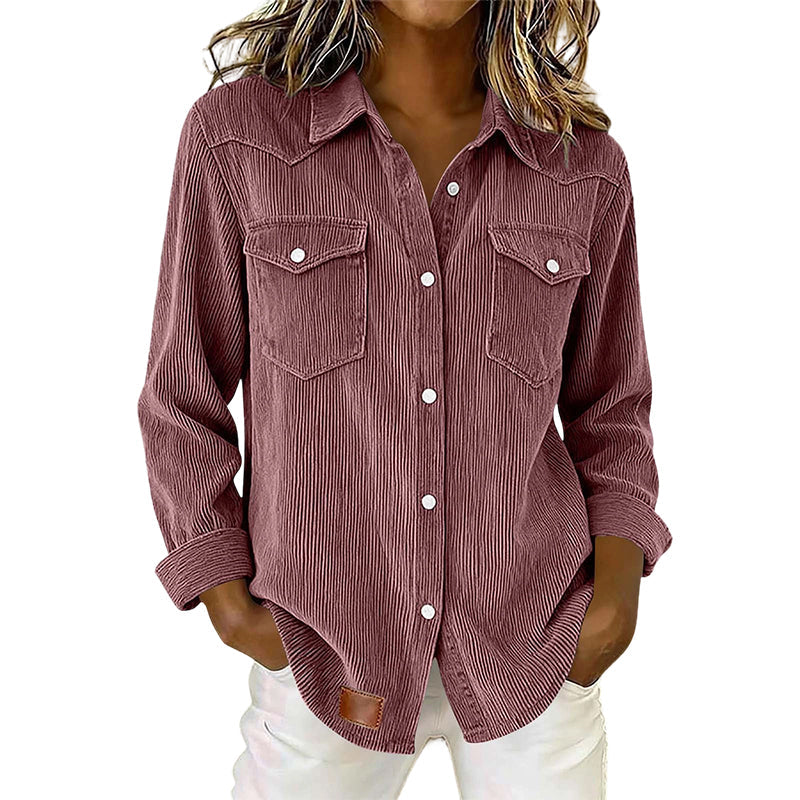 Bestseller🏆 Flap-Pocket Button-Front Top – Soft Ribbed Knit & Timeless Design for Everyday Comfort