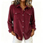 Bestseller🏆 Flap-Pocket Button-Front Top – Soft Ribbed Knit & Timeless Design for Everyday Comfort