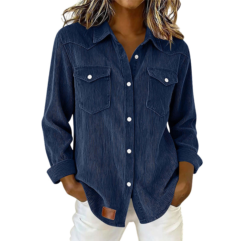 Bestseller🏆 Flap-Pocket Button-Front Top – Soft Ribbed Knit & Timeless Design for Everyday Comfort