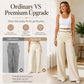 Women's High-Waisted Wide-Leg Pants with Contrast Trim