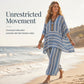 Women's Loose V-Neck Striped 2-Piece Casual Set