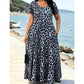 ⏳🔥LIMITED-TIME 50% OFF! ⏰Women's Leopard Print Maxi Dress with Pockets Casual Short Sleeve Long Dress