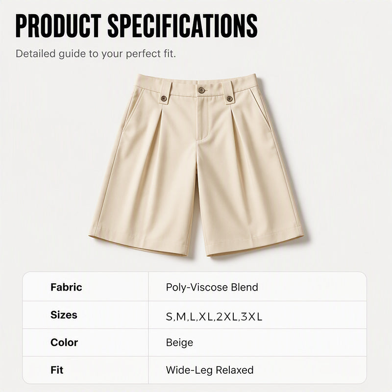 ⌛Limited-time offer-Men's Casual Wide Leg Suit Shorts