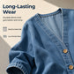 ⌛Limited-time offer-Women's Casual Collarless Button Cardigan Jacket