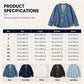⌛Limited-time offer-Women's Casual Collarless Button Cardigan Jacket