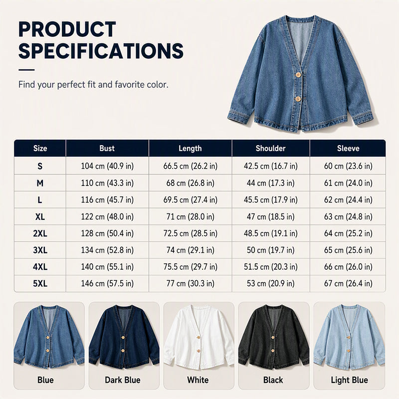 ⌛Limited-time offer-Women's Casual Collarless Button Cardigan Jacket