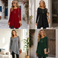 Women's Solid Color Long Sleeve Asymmetrical Dress