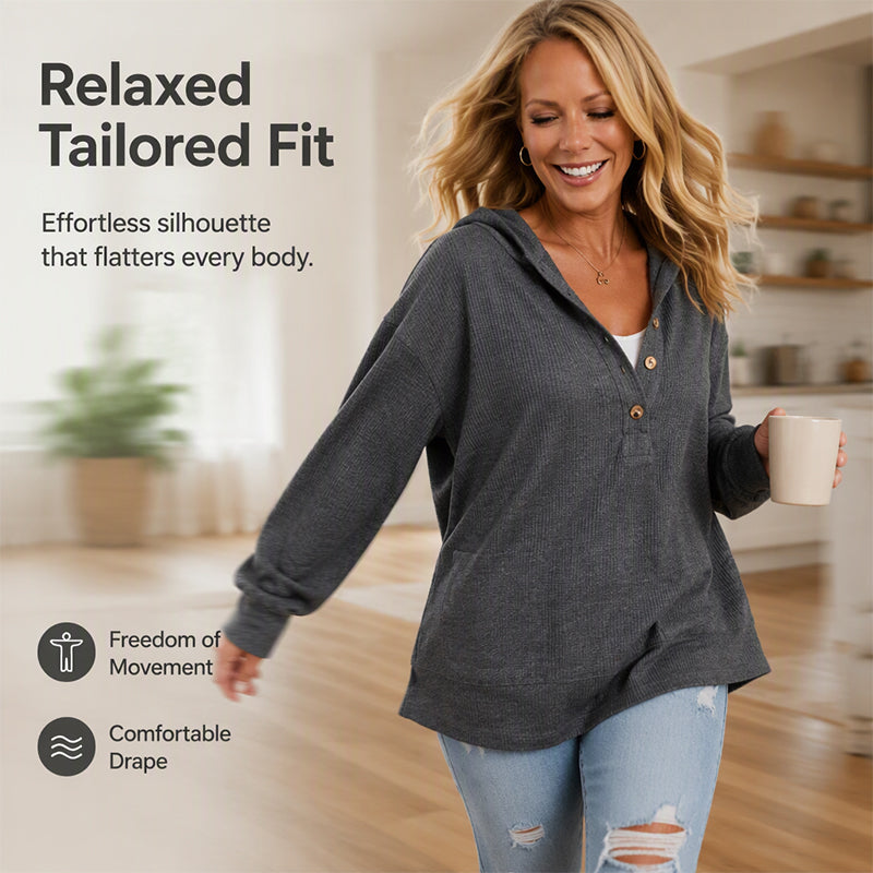 Women's Long Sleeve Casual Hoodie Top 👕 A Cosy Throw-On for Chilly Mornings & Laid-Back Days ✨