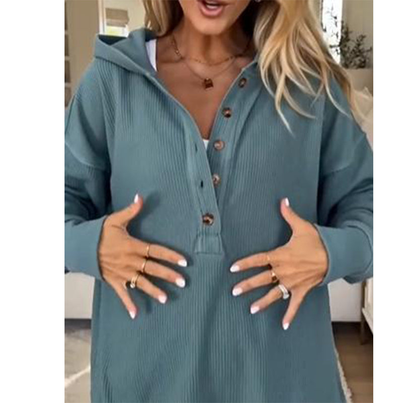 Women's Long Sleeve Casual Hoodie Top 👕 A Cosy Throw-On for Chilly Mornings & Laid-Back Days ✨