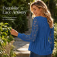 ⌛Limited-Time Offer-Women's Casual Lace Long-Sleeved V-Neck Top
