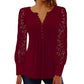 ⌛Limited-Time Offer-Women's Casual Lace Long-Sleeved V-Neck Top