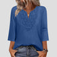 ☀️👚Top Pick - Lace-Trim V-Neck Blouse – Breathable Fabric & Flattering Drape for Work or Weekend 🌿