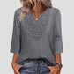 ☀️👚Top Pick - Lace-Trim V-Neck Blouse – Breathable Fabric & Flattering Drape for Work or Weekend 🌿