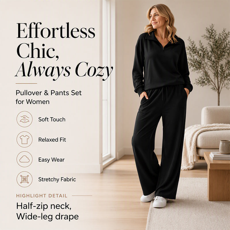 ✨🛍️Fresh Drop - Button-Front Top & Wide-Leg Set – Clean Lines & Breezy Comfort for Work or Weekend 🍃