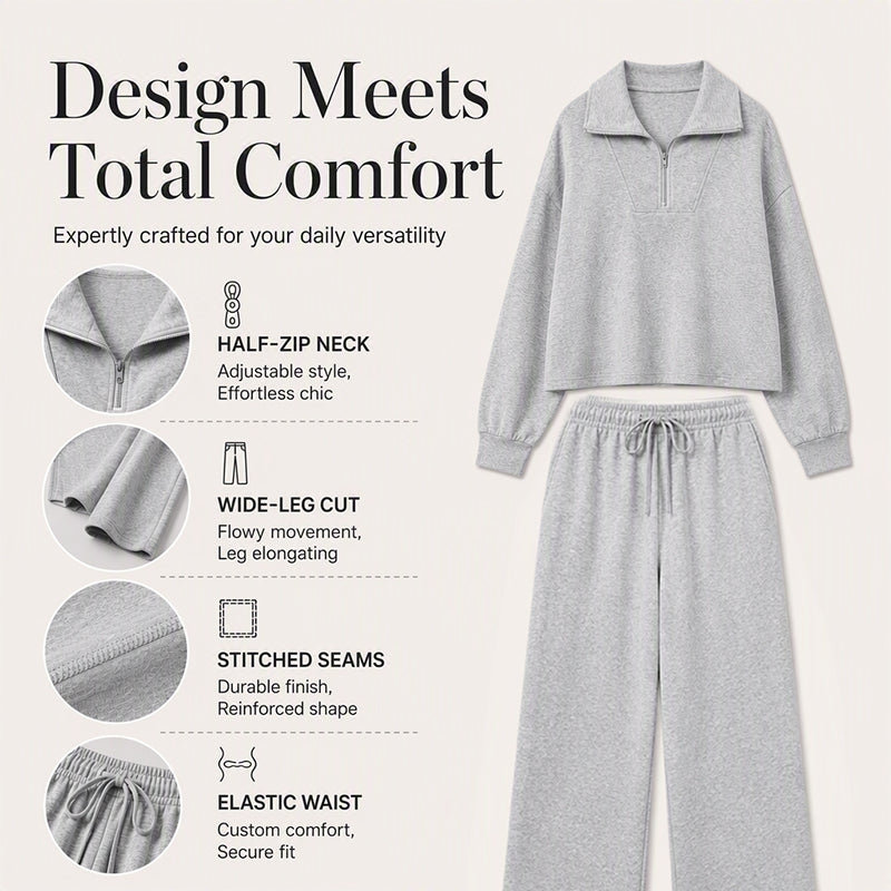 ✨🛍️Fresh Drop - Button-Front Top & Wide-Leg Set – Clean Lines & Breezy Comfort for Work or Weekend 🍃