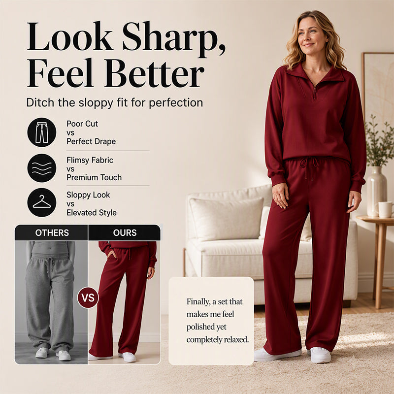 ✨🛍️Fresh Drop - Button-Front Top & Wide-Leg Set – Clean Lines & Breezy Comfort for Work or Weekend 🍃
