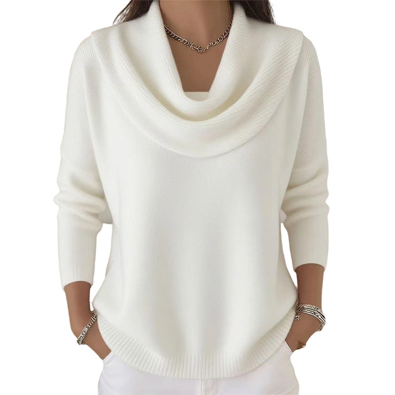 Elegant Drape Knit Sweater