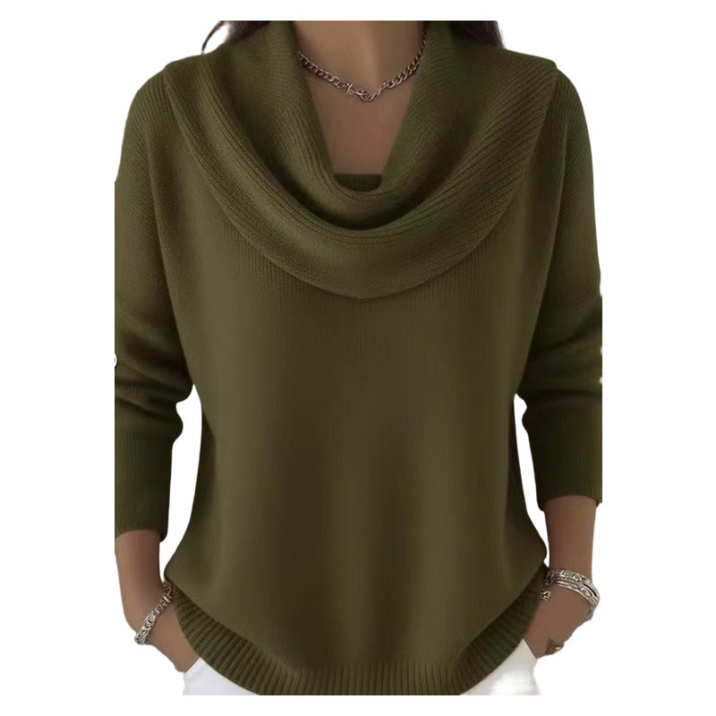 Elegant Drape Knit Sweater