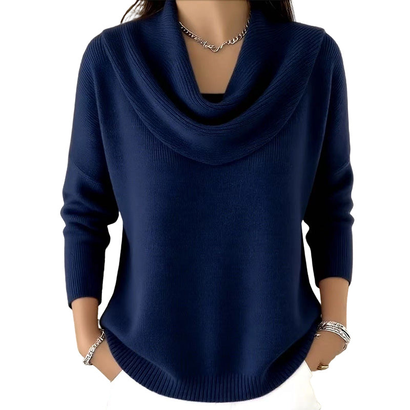 Elegant Drape Knit Sweater