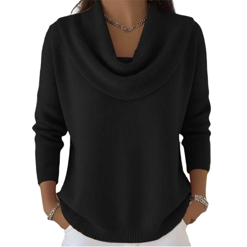 Elegant Drape Knit Sweater