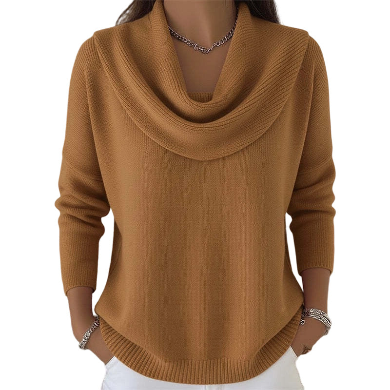 Elegant Drape Knit Sweater