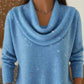 Elegant Drape Knit Sweater