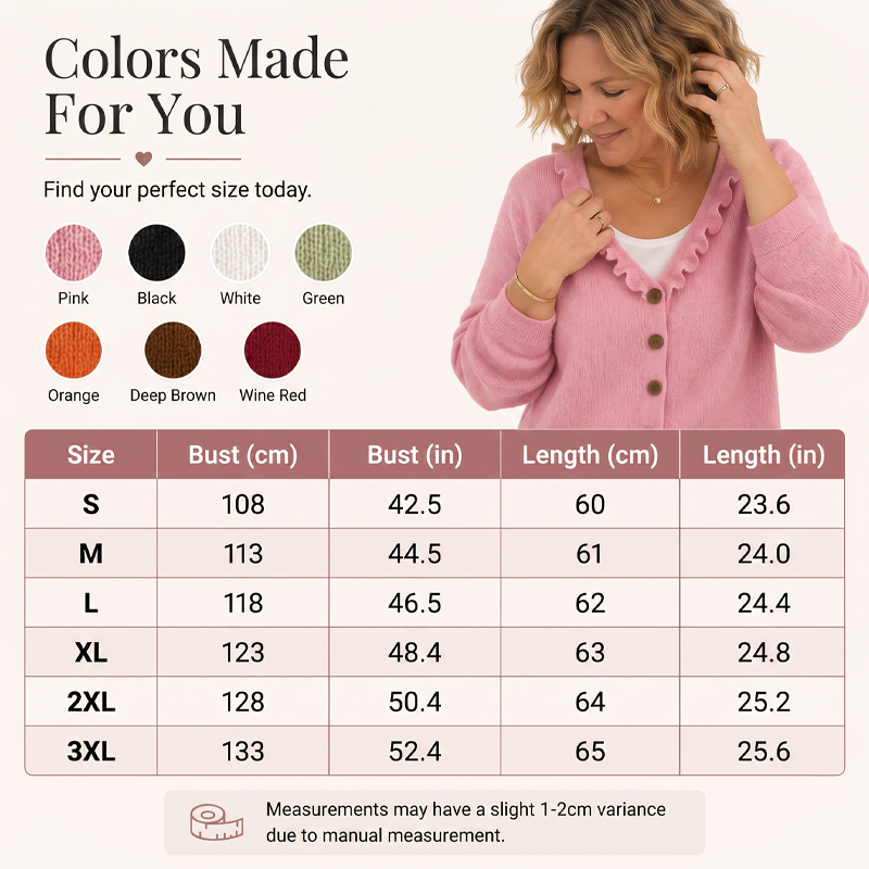 Women's Ruffle Collar Knit Cardigan