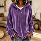 Women's Casual Velvet Hooded Sweatshirt