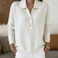 Women's Elegant Lapel Collar Knit Sweater